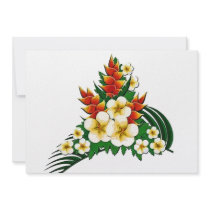 Stylized Ginger & Plumeria Fronds