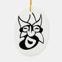 Stylized Mask Christmas Ornaments