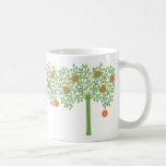 Stylized Orange Tree Coffee Mugs