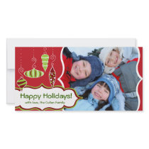 Stylized Ornaments Holiday Photo Card