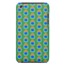 Stylized Peacock Feather Pattern. iPod Touch Covers