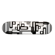 Stylized Rectangles Grey/Black Skateboards