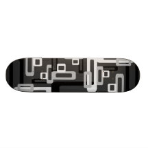 Stylized Rectangles Grey/Black/White Skateboards
