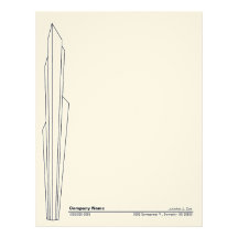 Stylized Skyscraper Design Letterhead Template