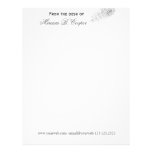Stylo professionnel du bureau en-tête de lettre avec motif