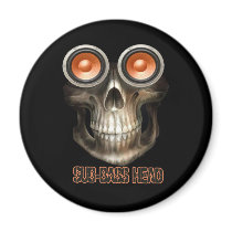 sub bass head Dubstep Fridge Magnets