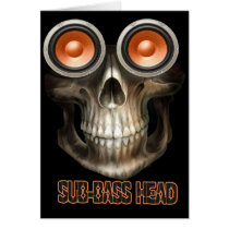 sub bass head Dubstep Greeting Cards