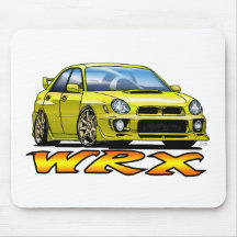 Subaru WRX_yellow Mousepads
