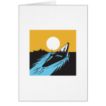 Submarine Boat Retro Card