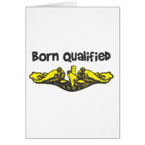 Submarine Dolphin Insignia Greeting Card