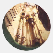 Submarine Escape Hatch Round Sticker