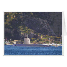 Submarine putting to sea. cards