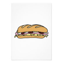 Submarine Sandwich Invitations