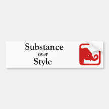 Substance over Style Bumper Stickers