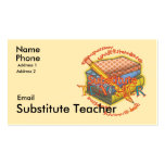 Substitute Teacher Motto Business Card Templates