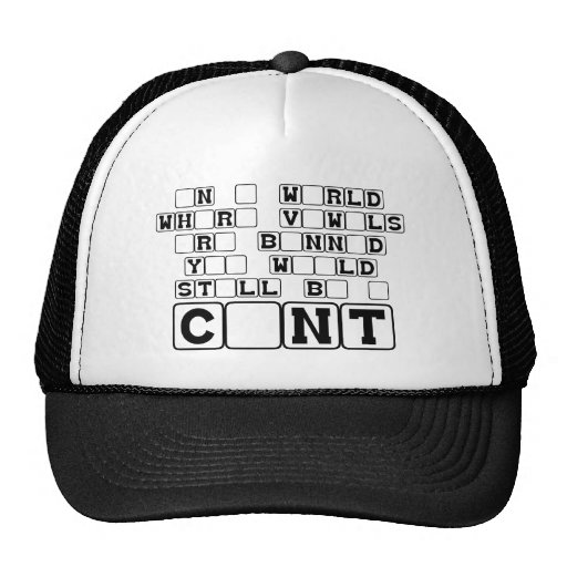 Subtle and offensive slogan hats