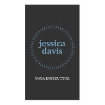 SUBTLE CIRCLE in BLUE/DK GRAY  Business Card