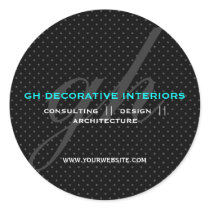 Subtle Polka Dots Initials Sticker