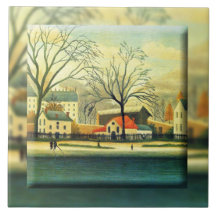 Suburban Scene Ceramic Tiles