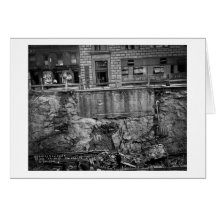Subway Excavation Seventh Ave and 24-25th Streets Greeting Cards
