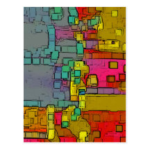 "Subway" Geometric Art Postcards