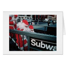 Subway Santa Card