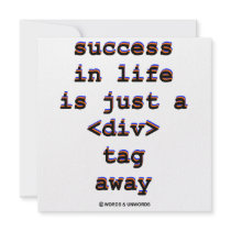 Success In Life Is Just A <Div> Tag Away (Humour)
