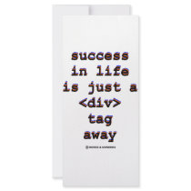 Success In Life Is Just A <Div> Tag Away (Humour)