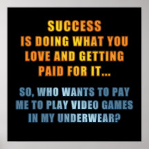 Success - Play Video Games Print