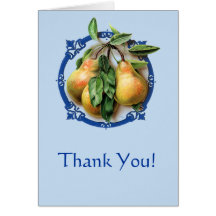 Succulent, Juicy Pears - Thanks giving notes. Card