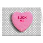 SUCK ME CANDY HEART cards