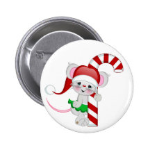 Sucre de canne de souris de Noël Badges Avec Agrafe