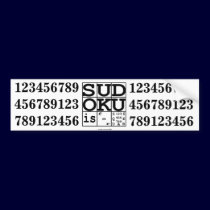 Sudoku is for squares bumper stickers