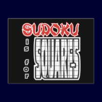 Sudoku is for Squares postcards