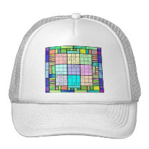 Sudoku Stained Glass Design Hats