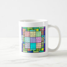 Sudoku Stained Glass Design Mug