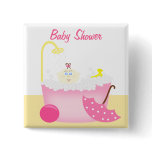 Sudsy Bathtub Pink Baby Girl Shower Pin