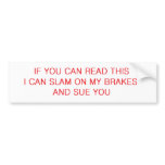 sue you bumper sticker