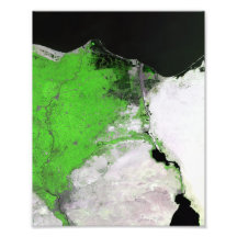 Suez Canal and Nile River Delta Photograph