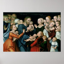 Suffer the Little Children to Come Unto Me, 1538 Print