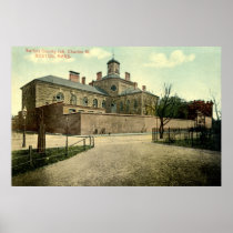 Suffolk Jail Boston Massachusetts 1915 Vintage Poster