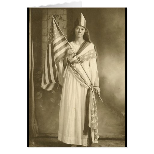 suffrage liberity lady greeting card