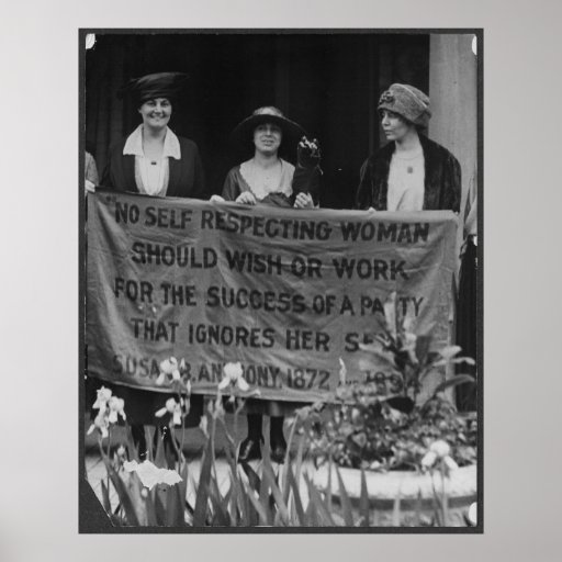 Suffrage Women Protesting for Their Right to Vote Print