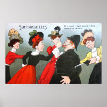Suffragettes Political Cartoon Print