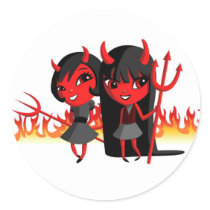 Sugar and Spice Round Sticker