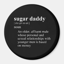 SUGAR DADDY DEFINITION FRIDGE MAGNET