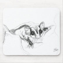 Sugar Glider Drawing, Sketch Mousepad
