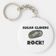 Sugar Gliders Rock Keychains