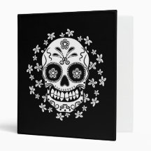 Sugar Skull 3 Ring Binders