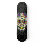 Sugar Skull Art - Day of the Dead Custom Skateboard